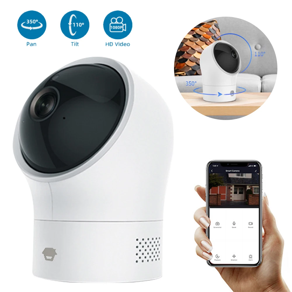 

WIFI Pan/Tilt AI Camera HD 1080P Motion Detection Tracking Home Security Indoor Two Way Audio Voice Control Surveillance Camera