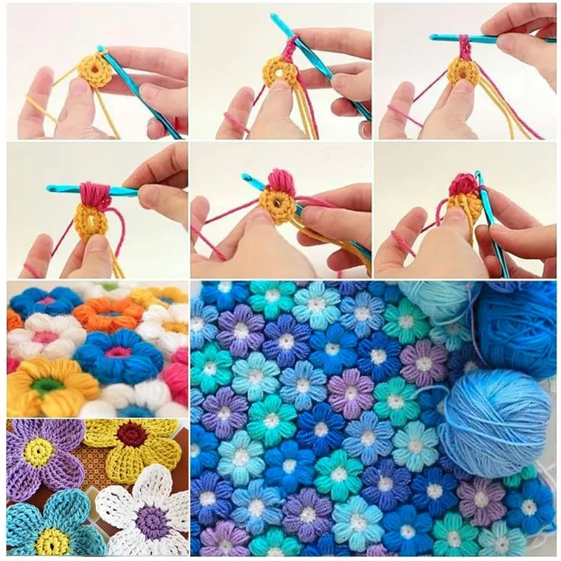 

Nonvor 14 Sizes Crochet Hooks Set Knitting Needles DIY Household Arts Craft Stitch Markers Sewing Tools Accessories