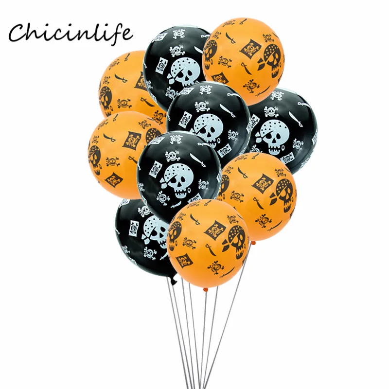 Chicinlife пират с днем рождения баннер череп день рождения гирлянда тарелки попкорн коробка Пиратская тематическая вечеринка на день рождения украшения