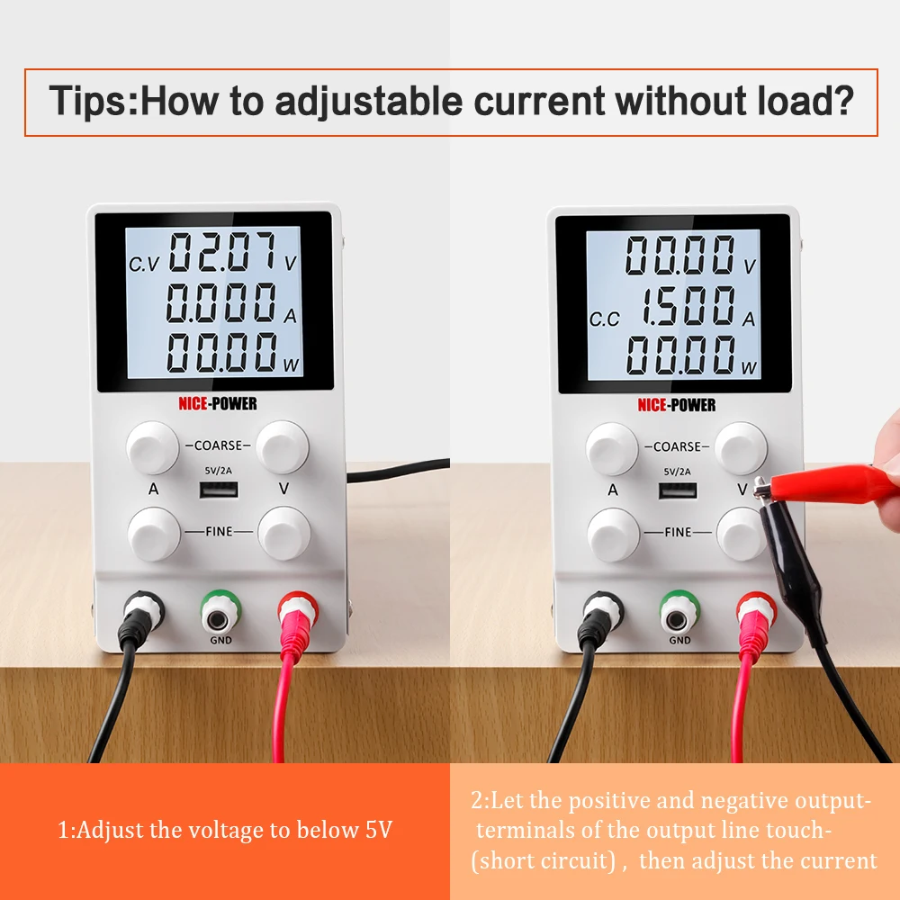 

5V 2A USB Voltage Regulator Switching DC Power Supply Adjustable LCD 4 digit lab Bench Power Source 30V 5A 10A 0.01V 0.01A AC