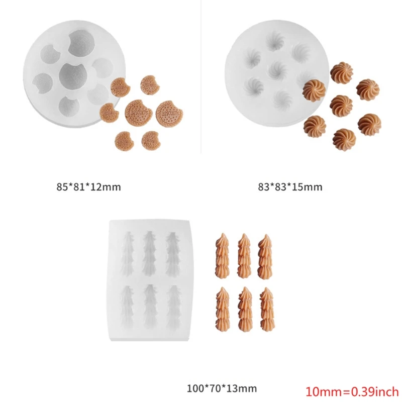 

Mousse Cake 3D Silicone Mold Chocolate Dessert Cookie Decorating Tool DIY Fondant Sugar Pudding Soap Candle Mould