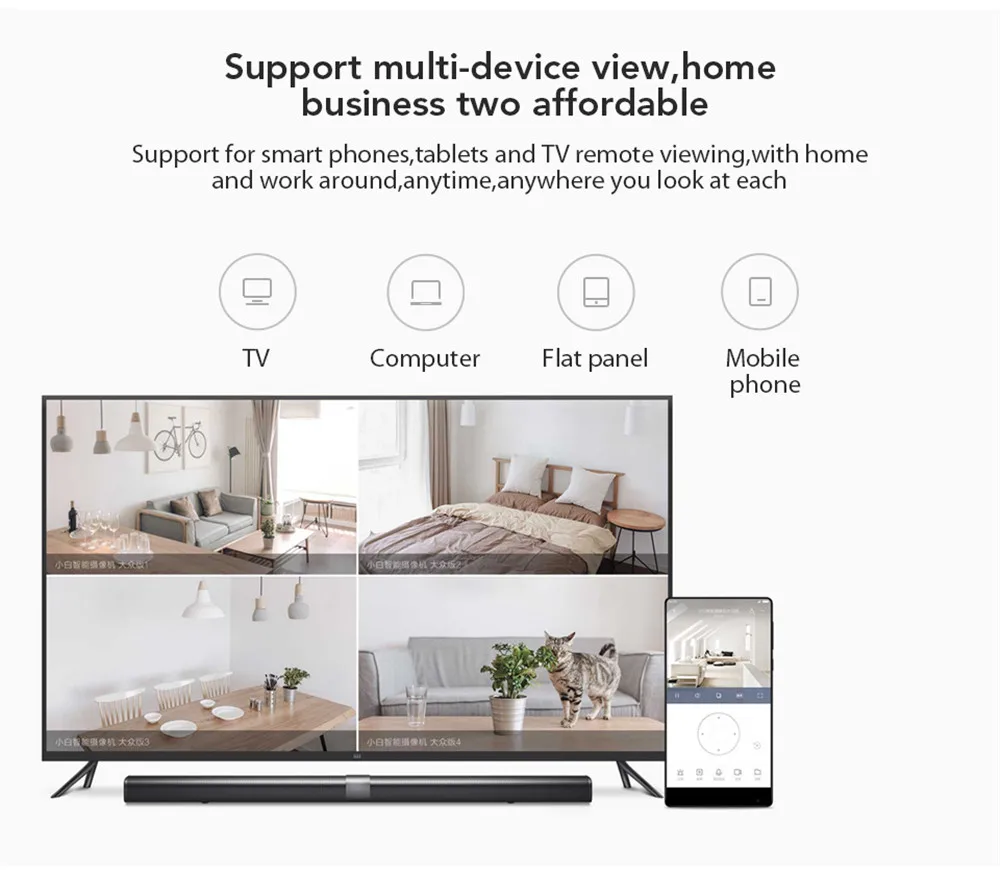 Xiaomi Mijia Xiaobai умная камера популярная версия 1080P HD Беспроводная Wi-Fi инфракрасная