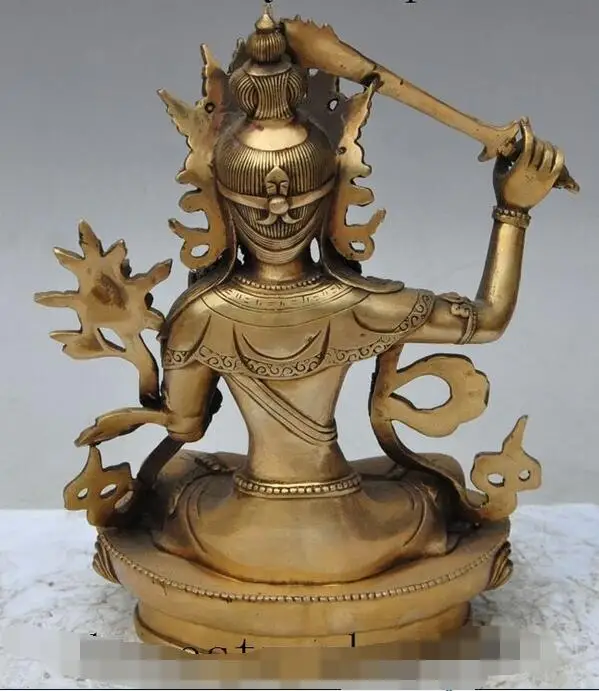 11 &quotтибетский буддийский храм brass Манджушри Бодхисаттва Kwan yin статуя Гуаньинь
