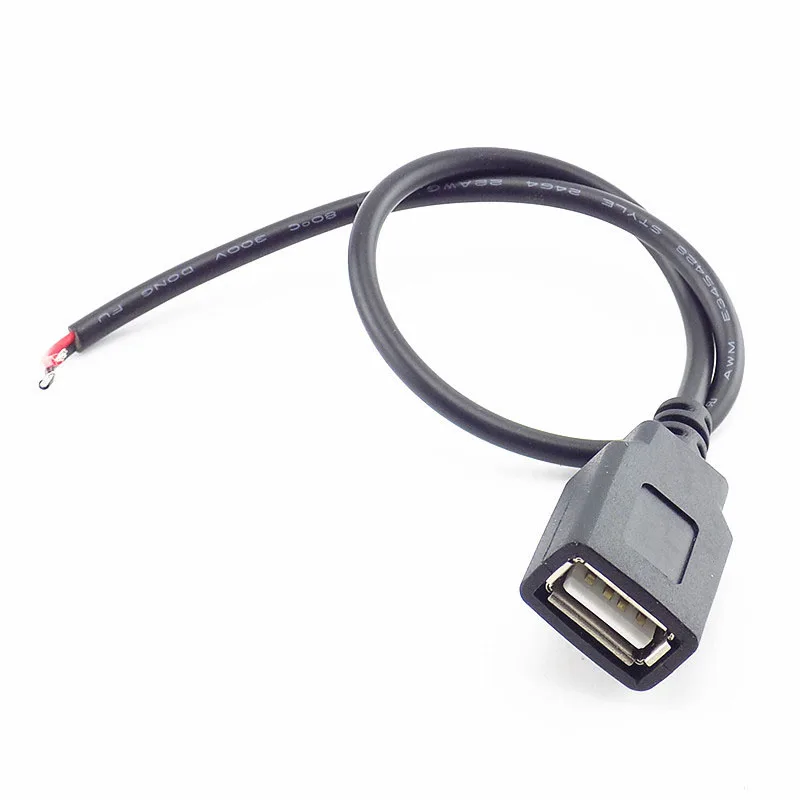 0,3 м/1 м/2 м Питание кабель 2 Pin USB 2,0 Женский Мужской 4 контактный провод Jack Зарядное устройство зарядный шнур переходник с удлинителем DIY 5V линии