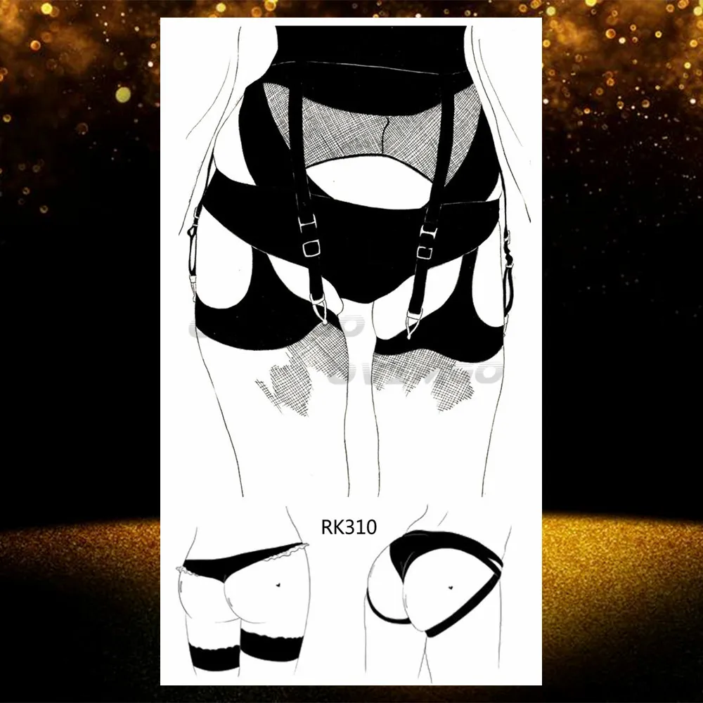 Временные татуировки для взрослых OMMGO черные любовь наклейки Маленькие