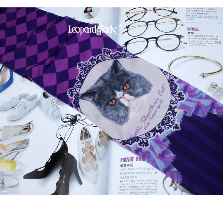 Новая японская мода весна-осень мультяшный ромб Милая кошка Креативная печать