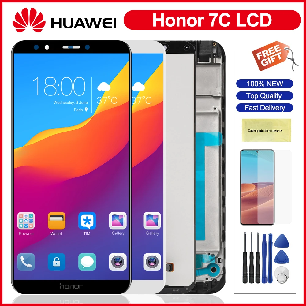 ЖК дисплей 5 7 дюйма для Huawei Honor 7C с сенсорным экраном и дигитайзером замена 7A Pro AUM