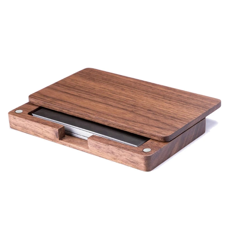 

Business Card Holder Wooden Business Card Holder Card Case for Desk Desktop Business Name Card Display
