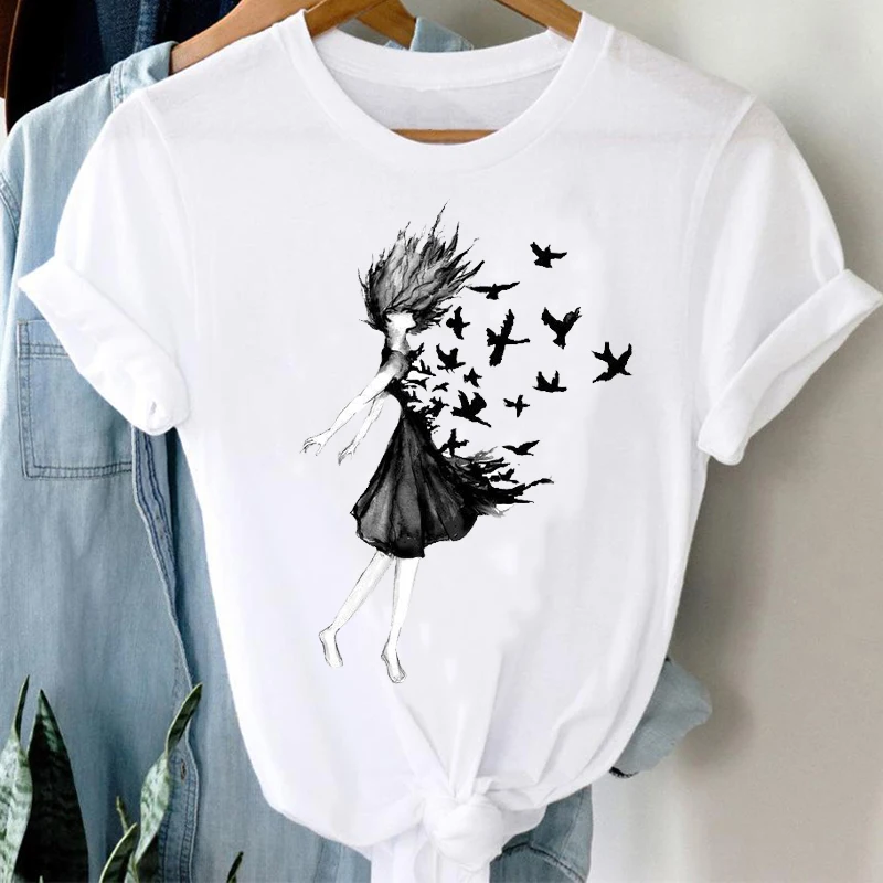 

T-shirts Women Watermelon Cartoon Clothing Spring Summer 90s Girl Clothes Graphic Tshirt Top Lady Print Female Tee T-Shirt