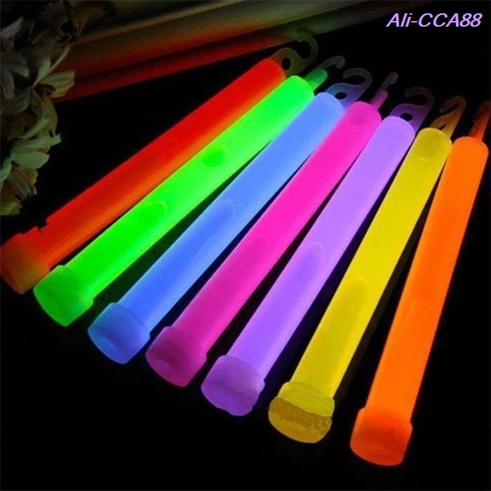 

Camping Emergency Glow Sticks Outdoor Plastic Party Ceremony Chemical Fluorescent Light Vocal Concert Glowing Stick 15.2cm 5PCS