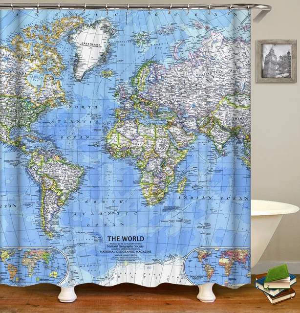 Оригинальная Водонепроницаемая трехмерная шторка 180x200 см | Дом и сад