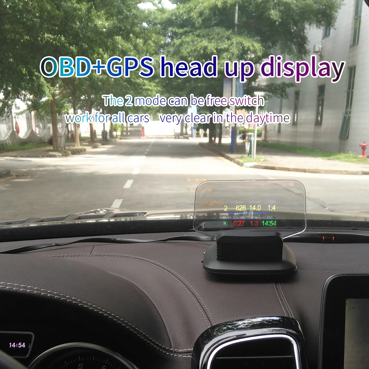 Автомобильный проектор C1 дисплей на лобовом стекле OBD2 + GPS двойная система 2 в 1