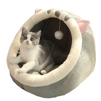 sweet cat bed warm pet basket cozy kitten lounger cushion cat house tent very soft small dog mat bag for washable cave cats beds