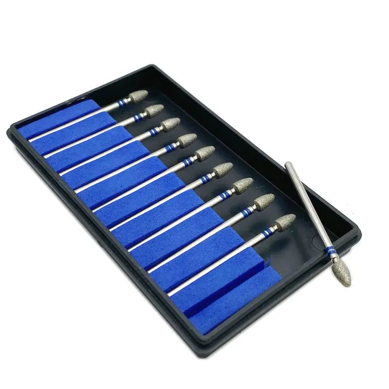 Алмазная дрель для ногтей MF40 10 шт. фрезы стоматологические шлифовальные