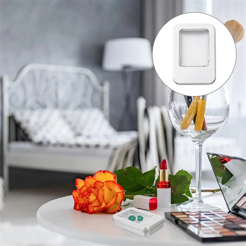 

10pcs Storage Organizer USB Drive Boxes Window Design Creative Square Tinplate Case Gift Box