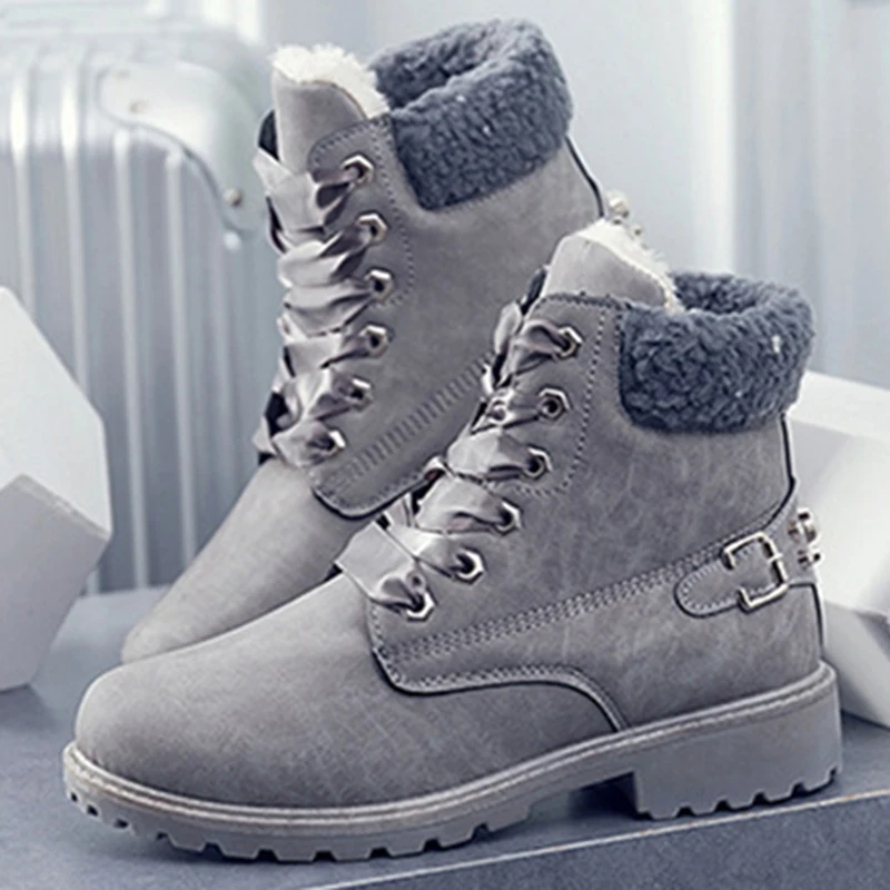 2019 Autumn Early Winter Shoes Women Flat Heel Boots Fashion Keep Warm Women's Brand Woman Ankle Botas Camouflage Booties | Обувь