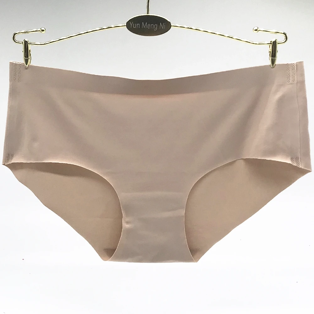 6 шт./лот бесшовные трусы женское нижнее белье из ледяного шелка однотонное