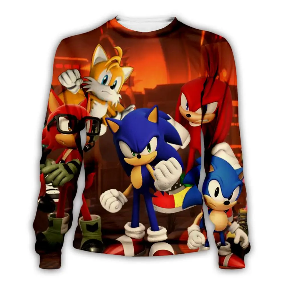 

PLstar Cosmos Japan Anime Cartoon Movie Sonic the Hedgehog Pullover Funny Harajuku Sweatshirt 3DPrint MenWomen Family Hoodies C3