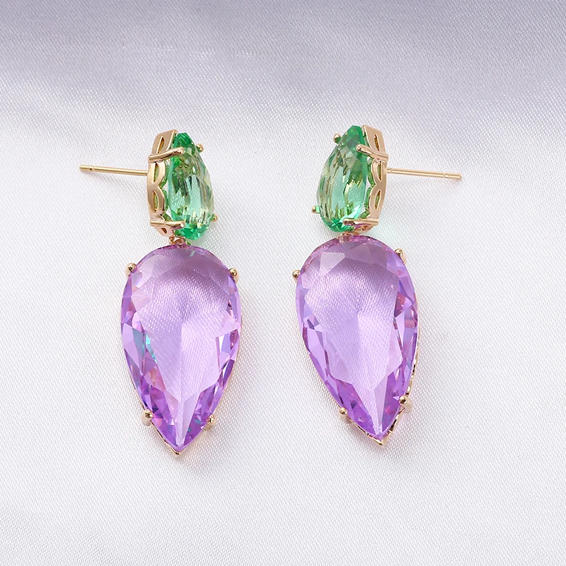 Женские серьги капельки XIUMEIYIZU большие в форме моркови из циркония роскошный