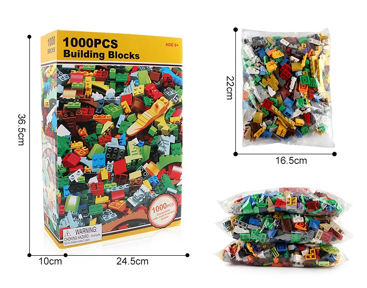 

1000 Building Blocks DIY Small Particles Assembled In Bulk