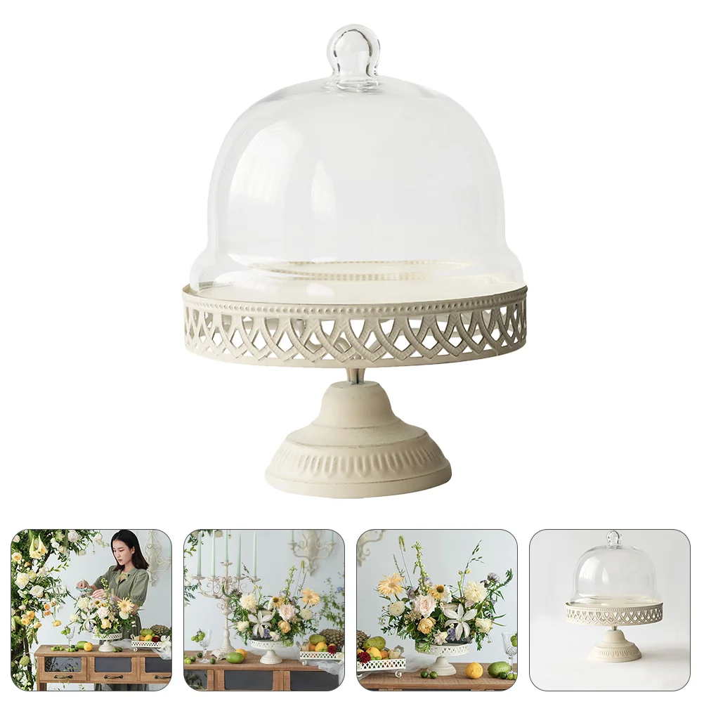 

1pc Dessert Storage Plate Useful Party Dessert Tray Table Food Plates with Lid