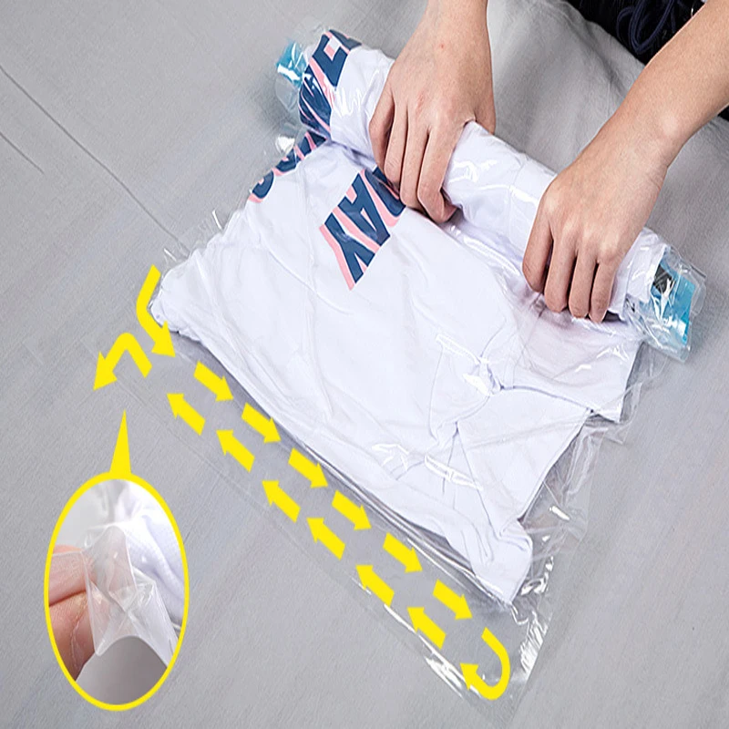 Вакуумная сумка для хранения одежды складной пылезащитный и влагостойкий