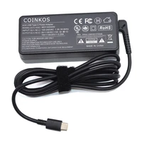 coinkos 1pc black 65w type c usb c laptop charger ac adapter power supply for lenovo thinkpad x1 01fr024 pa 1650 4 sa10m13945