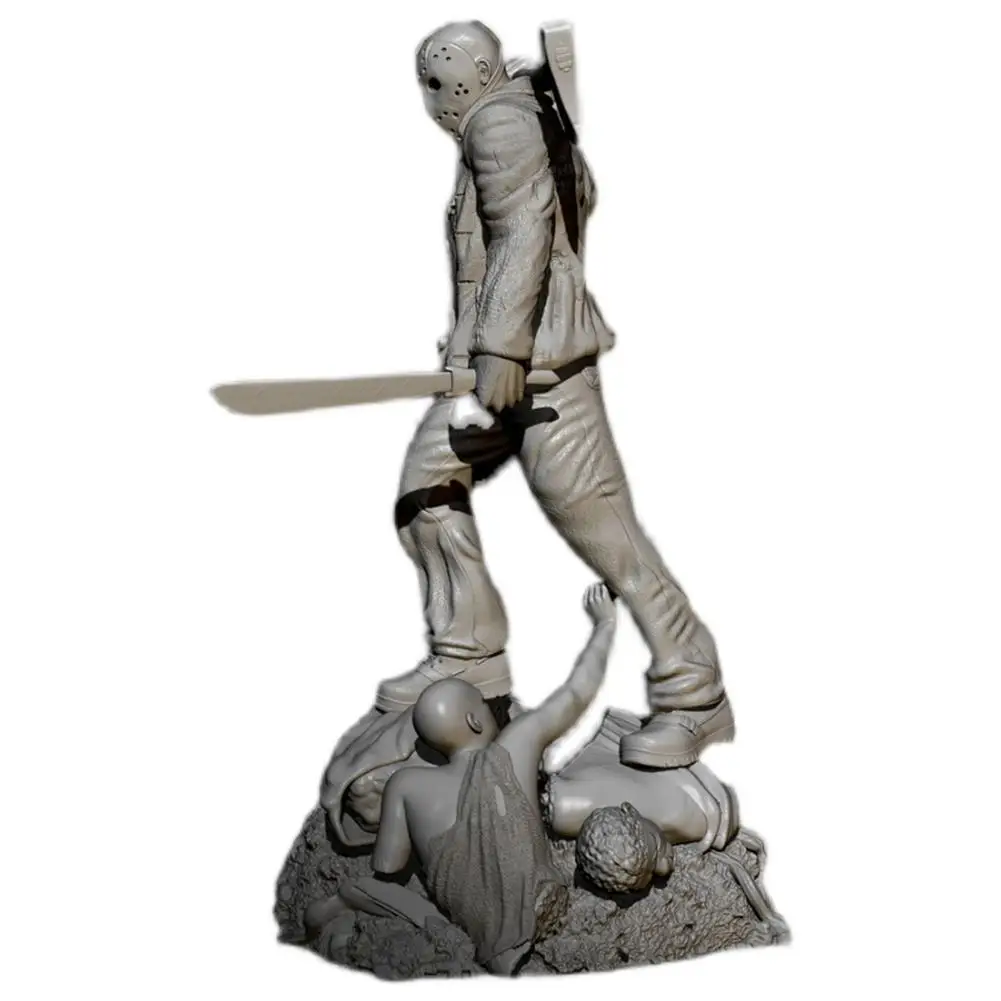 

75mm 1/24 Resin Soldier White Mold Model Kits Figure DIY Toy Self-assembled Mold TD-2553 Jason Butcher Best Gift For Child Boy