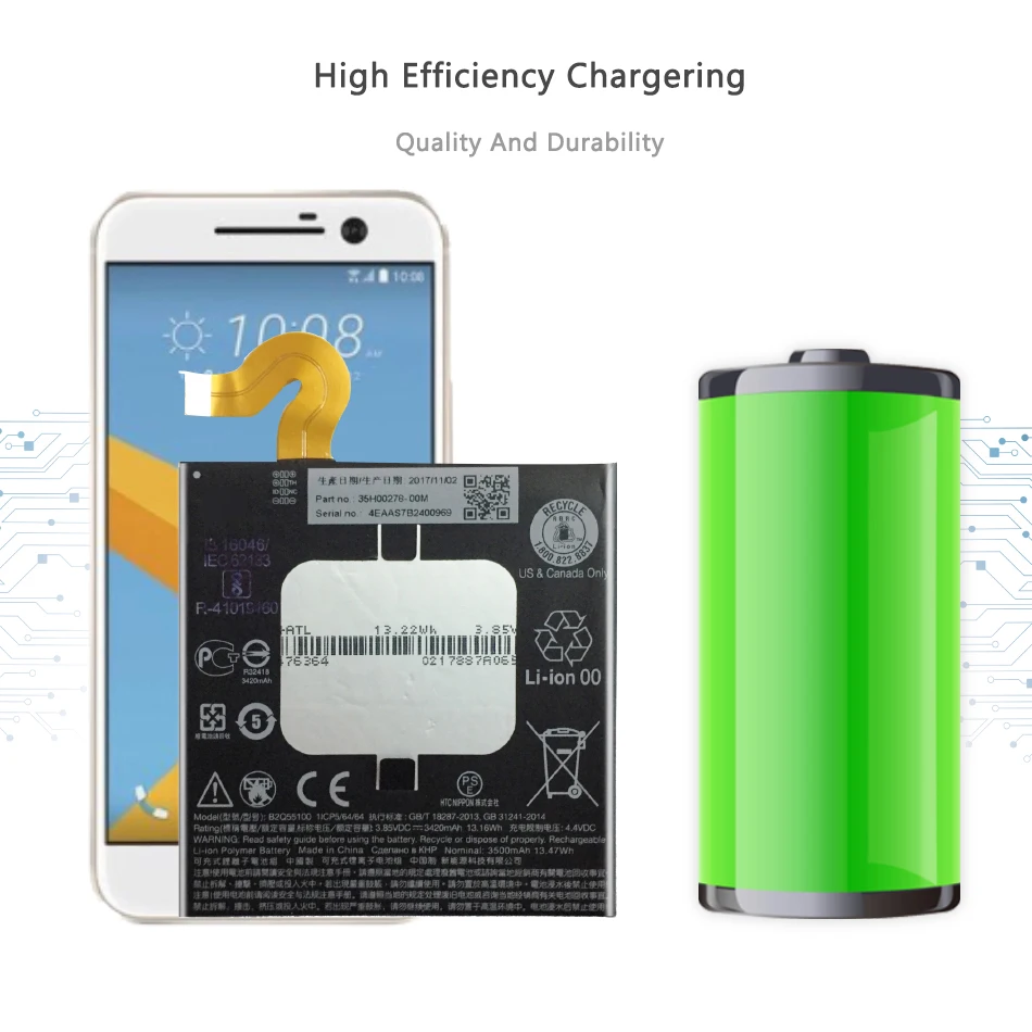 

Mobile Phone Battery For HTC U12+ U12 Plus Battery 3420mAh B2Q55100