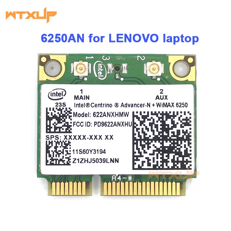 Беспроводная сетевая карта 622ANXHMW 6250AN 300 Мбит/с Wi Fi адаптер для Lenovo/Thinkpad T420 T430 X200 Intel