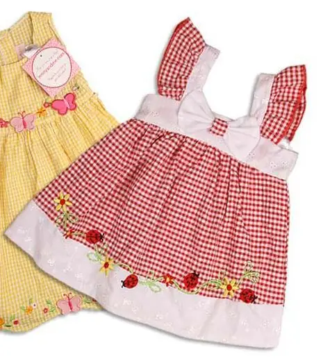 (1 шт./лот) Летнее мини-платье из 100% хлопка с бантом и цветочным принтом От 0 до 3 лет