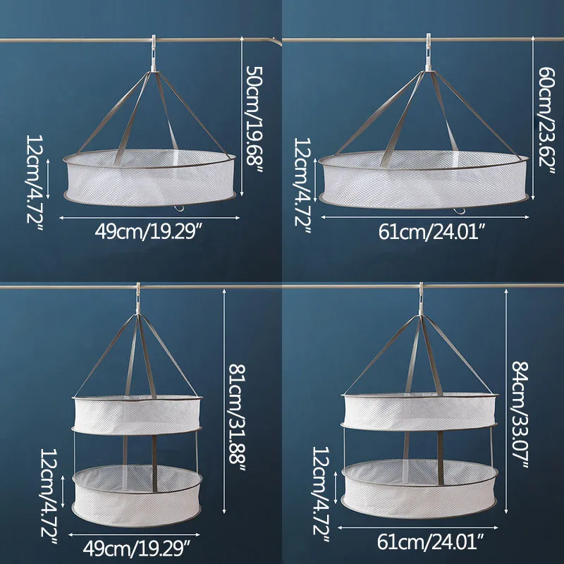 Сушильная корзина для одежды бытовая сушилка носков сумок подвесной карман