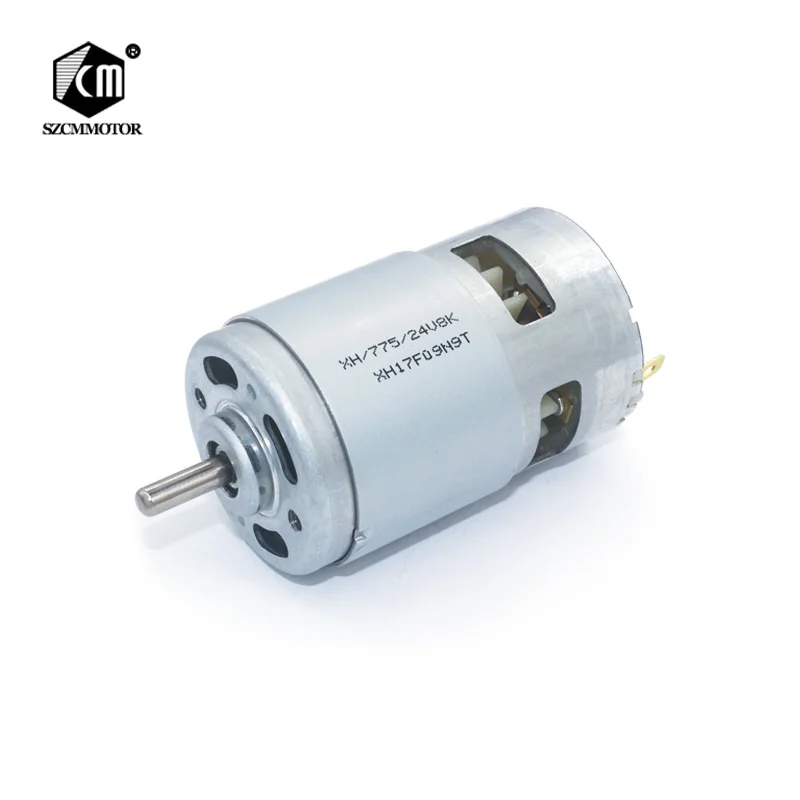 

775 DC 12v 24v Electric spindle Motor Ball bearing high speed large torque small motor for electric tool