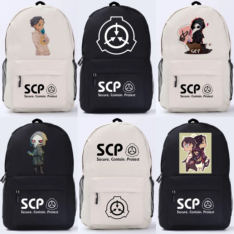 

Cartoon SCP Secure Contain Protect Foundation Backpack Bag School bags Travel Laptop Bag Book Travel Teenagers Gift