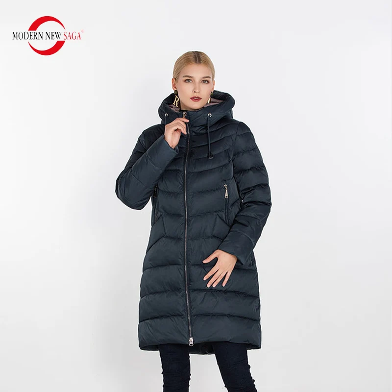 MODERN NEW SAGA 2020 Женская Теплая Длинная Куртка Пальто Женское Зимнее Длинное Зимние