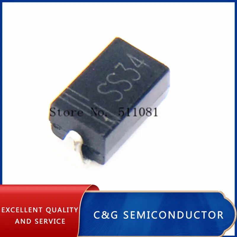 Диод Шоттки SS34 SMD 1N5822 SMA 3A/40V (SS12 SS13 SS14 SS16 SS24 SS26 SS32 SS36 SS110 SS210 ES1J SS310 US1G US1J | Электронные