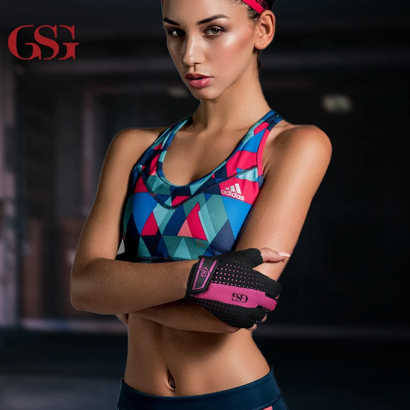 GSG модные унисекс спортивные перчатки без пальцев Мужские Женские уличные для