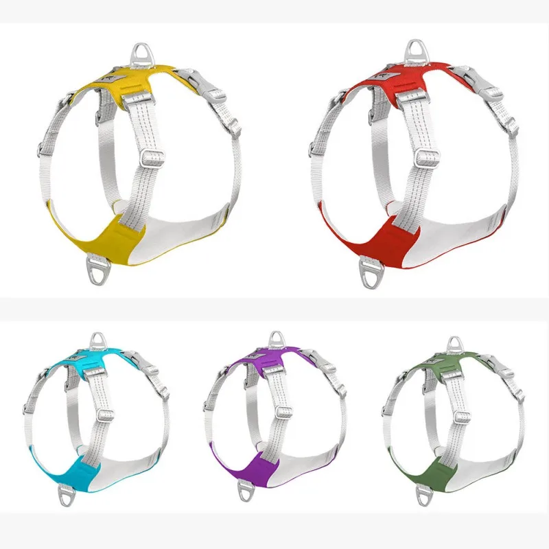 

Дышащая и Светоотражающая нагрудная повязка, подходит для средних и больших собак, ежедневная тренировка домашних животных, Сбруя-жилет