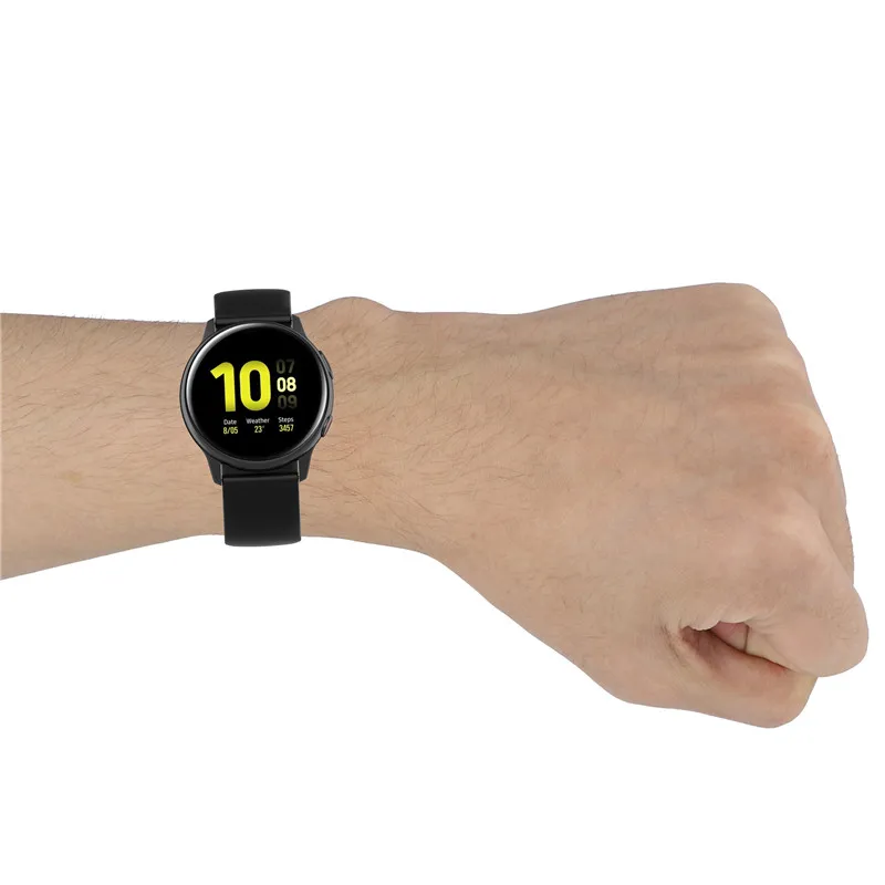 Ремешок силиконовый для Samsung Galaxy Watch 42 мм Active 2 40 44 Gear S2 мягкий спортивный браслет
