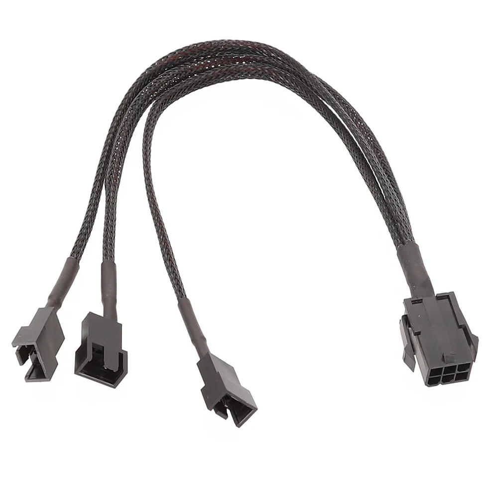 5 шт./упак. PCIe 6pin Female to 3x 3pin кабели вентиляторов (1 3 Split) 30CM кабель питания |
