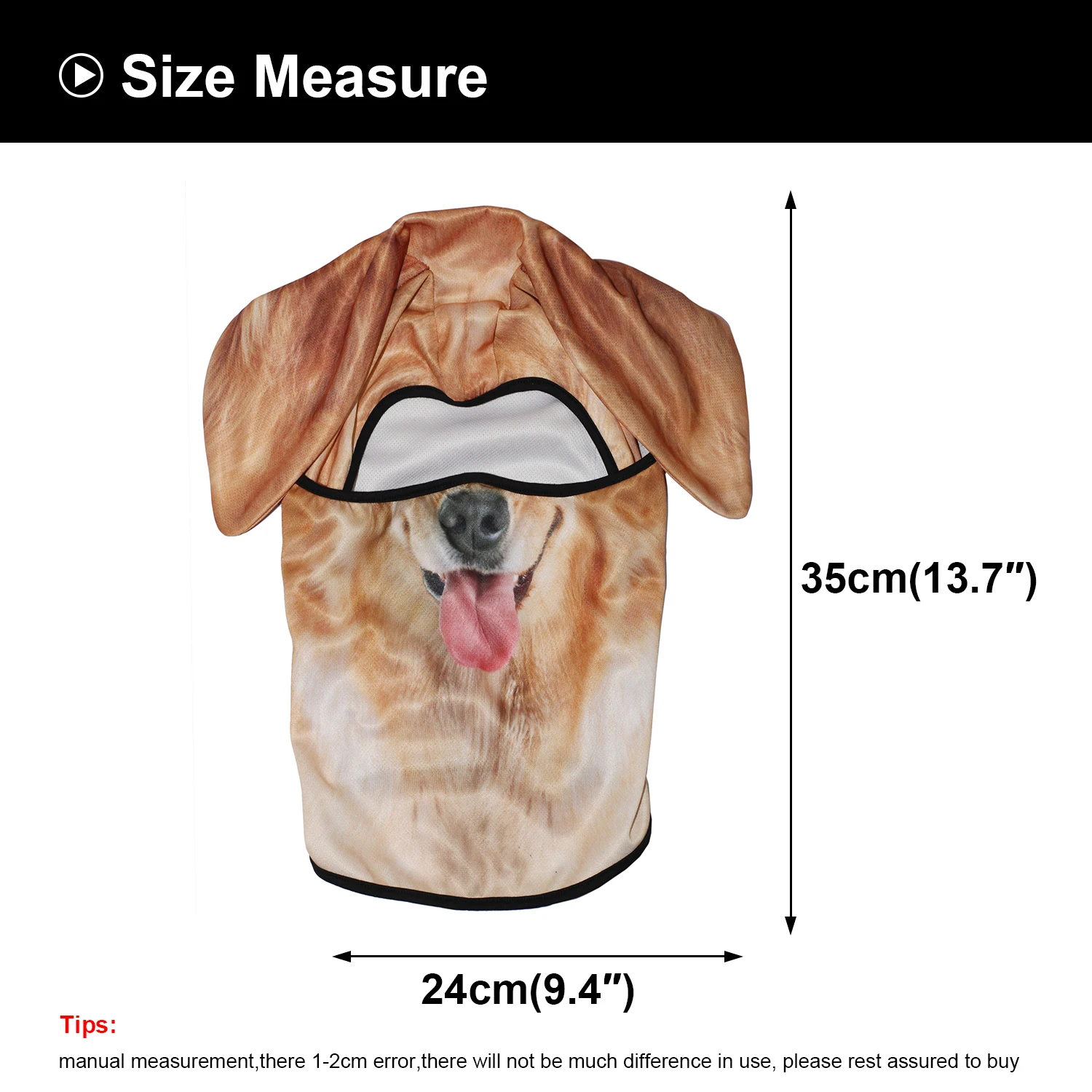 

3D Dog Cute Animal Balaclava Ear Full Face Hat Windproof Warmer Mask Breathable Mesh Bicycle Neck Gaiter Halloween Cap Men Women
