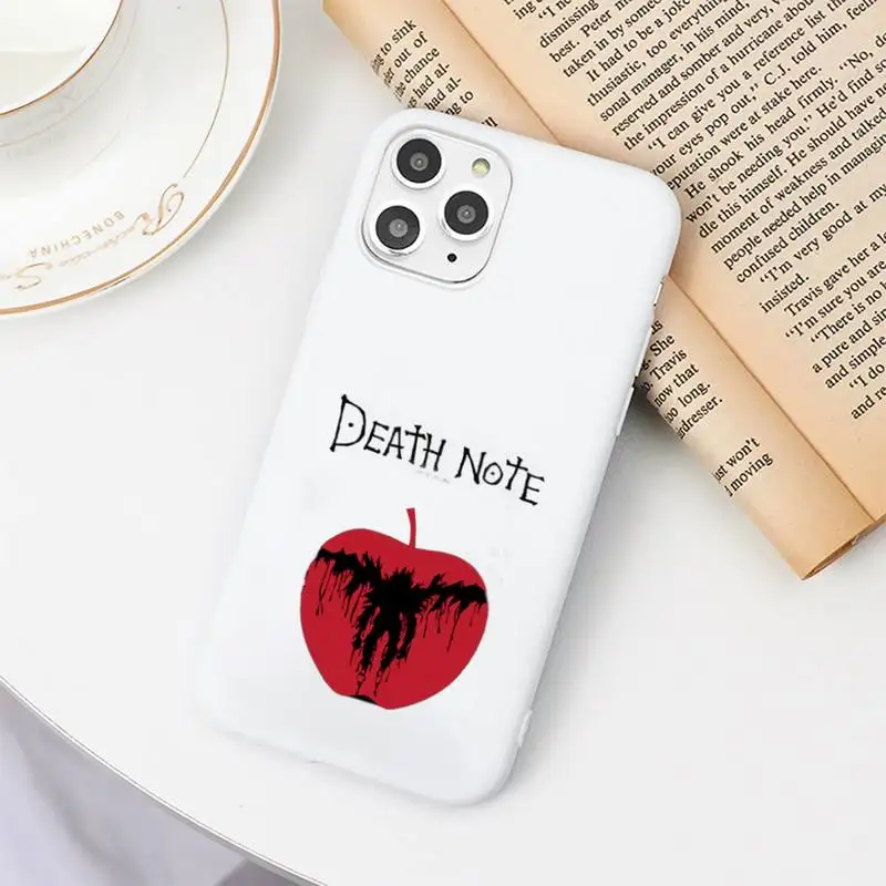 

Anime death note Phone Case Candy Color for iPhone 11 12 mini pro XS MAX 8 7 6 6S Plus X SE 2020 XR