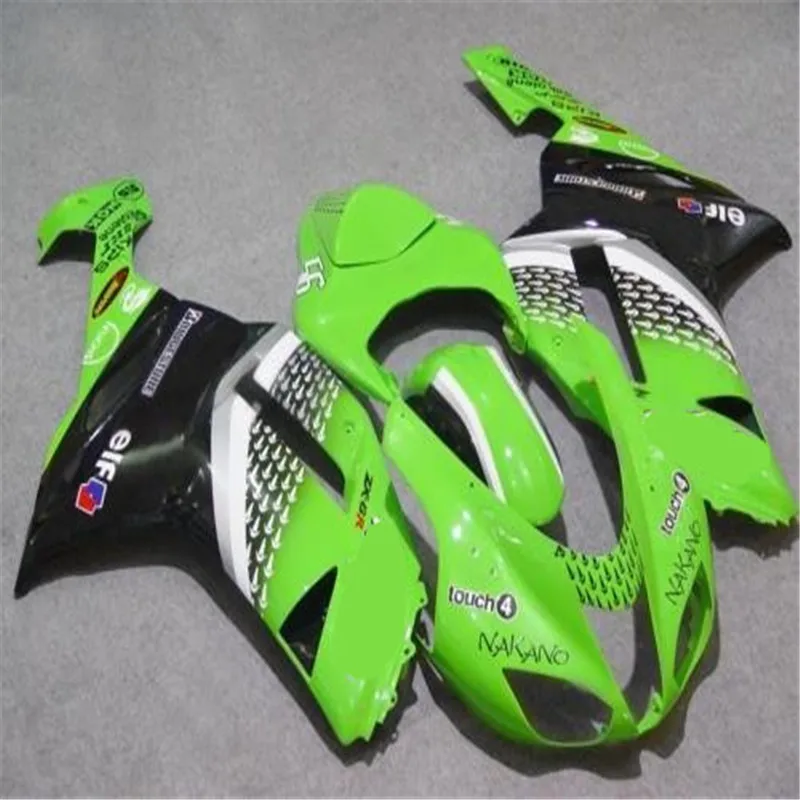 

Customized fairings kit for KAWASAKI Ninja 2007 2008 ZX6R motorcycle sport fairing kits ZX 6R 636 07 08 green black aftermarkes