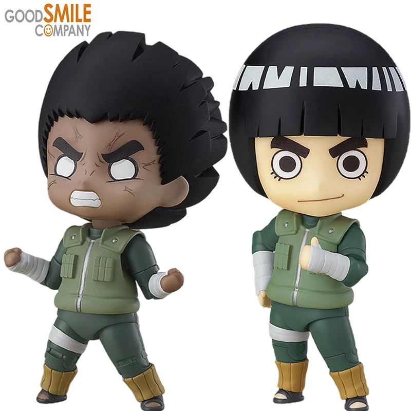 

10cm Original Good Smile GSC Nendoroid Naruto: Shippuden Rock Lee Kwaii Q version Anime Figures PVC Movable Model Toys