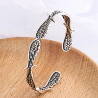 make an angel feather wing bracelet vintage metallic cuff bracelet for women men unisex jewelry air force pilot gift 28 inch