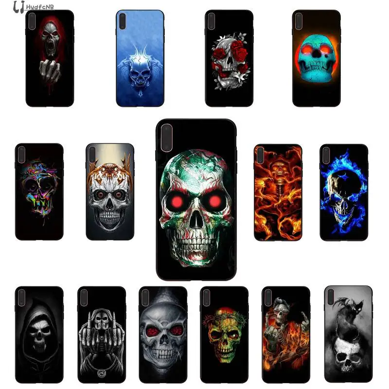 Ljhydfcnb Grim Reaper Череп Скелет чехол для телефона iPhone 11 pro XS MAX 8 7 6 6S Plus X 5 5S SE XR