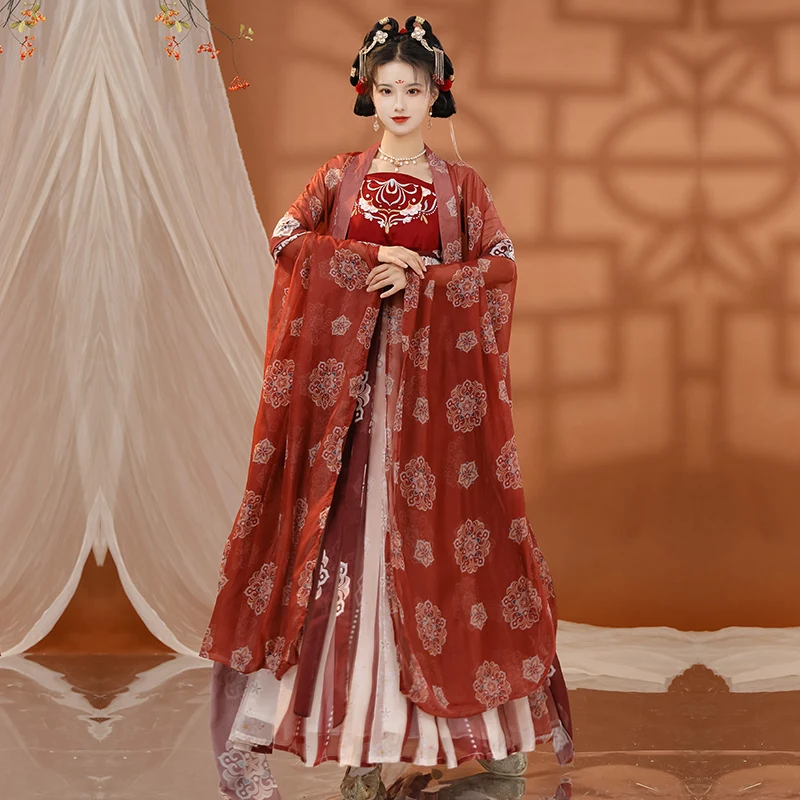 

Ancient Hanfu Dresses Suit Fairy Women's Tang Dynasty Embroidered Chinese Traditional Style Costume Original Cosplay