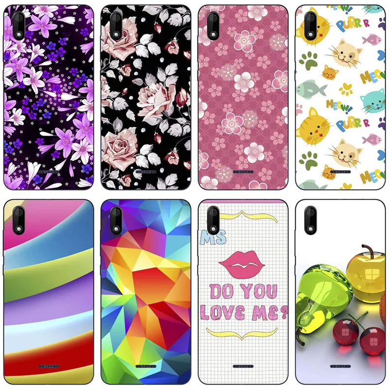 Soft silicone Phone Cases For Wiko Y50 Y60 Y70 Y80 TPU Material Case Back Cover Coque Print painting Flower style | Мобильные