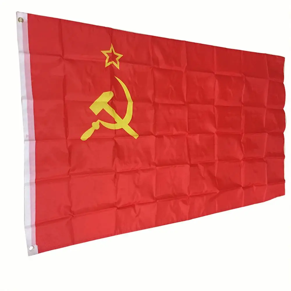 150*90CM Red Soviet Socialist Republics USSR Flag Banner Indoor Outdoor Home Decor | Flags
