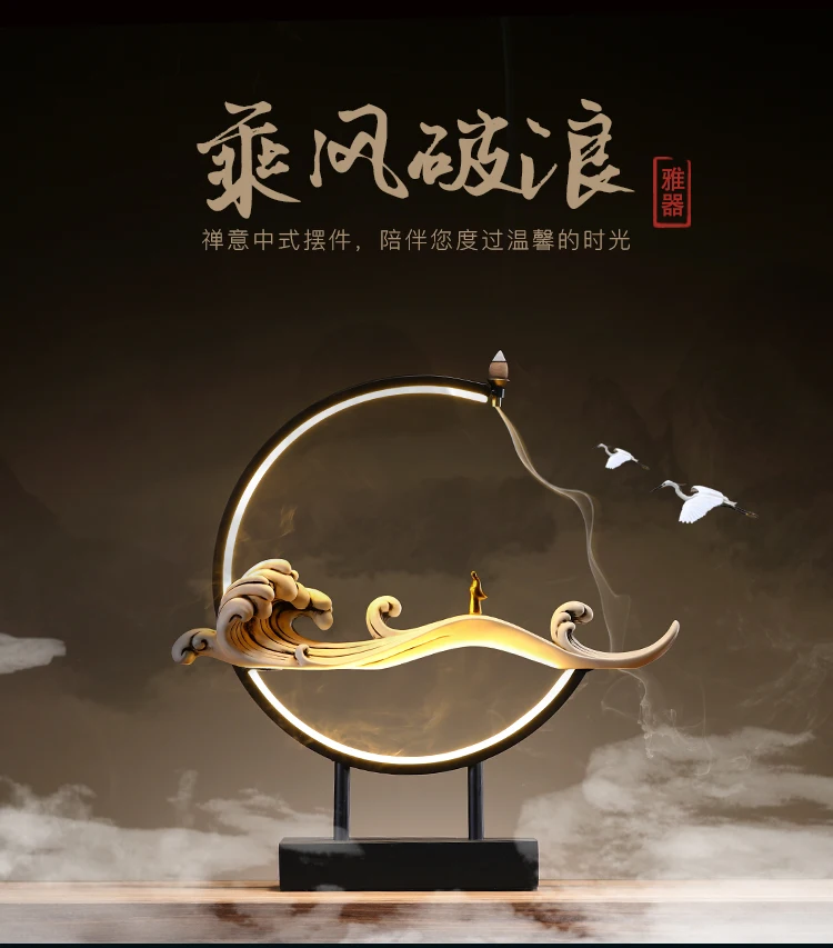 

Electric Waterfall Backflow Incense Burner Holder Backflow Incense Burner Home Studio Ceramica Decorativa Hogar Aroma Burner